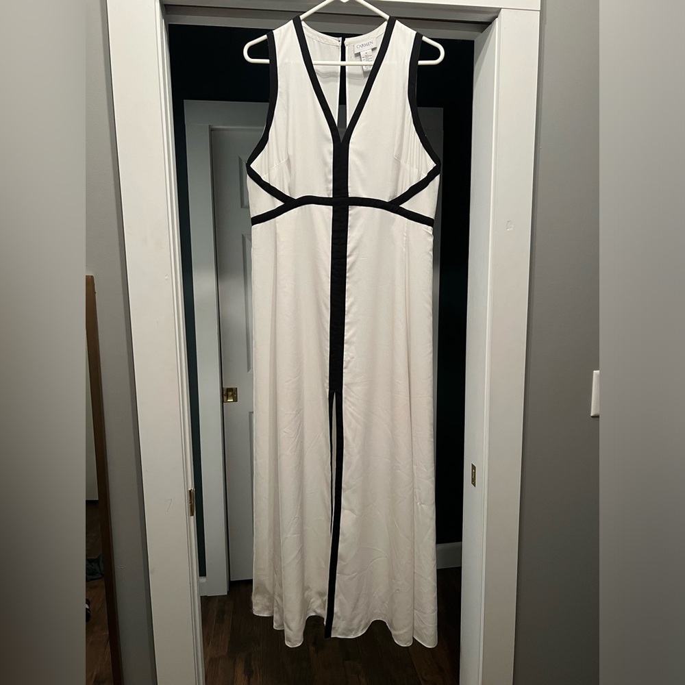 White Carmen formal dress